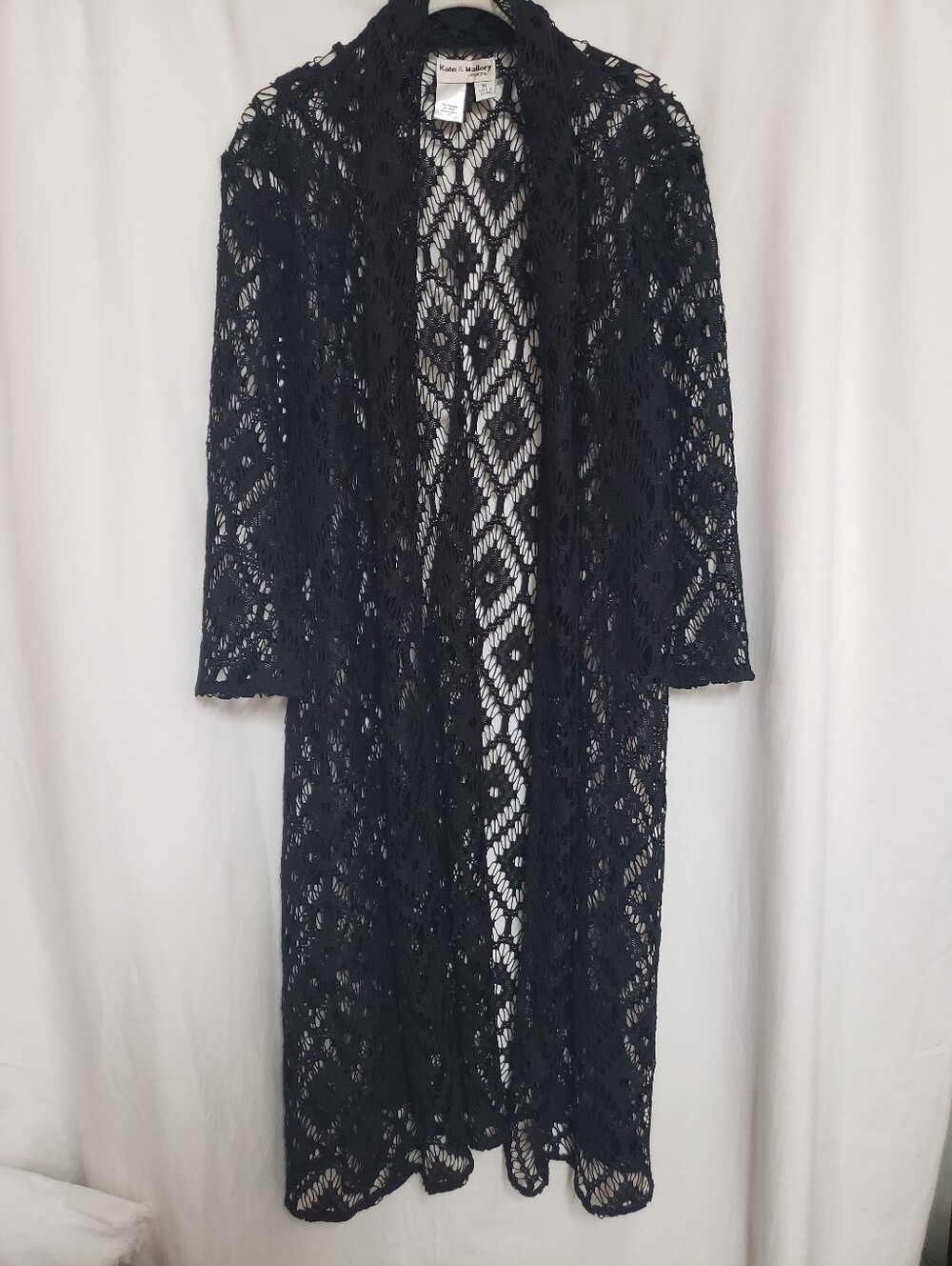 Kate & Mallory Black Crochet Duster